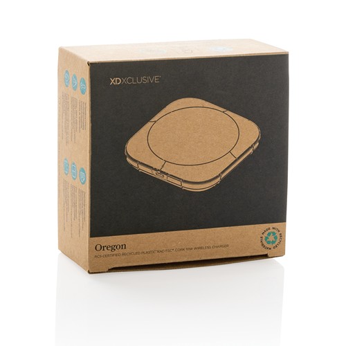 marrón Cargador inalámbrico Oregon plástico RCS y corcho 10W