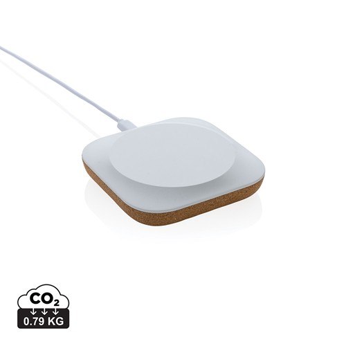 Chargeur 10W en plastique recyclé RCS et liège Oregon - 1