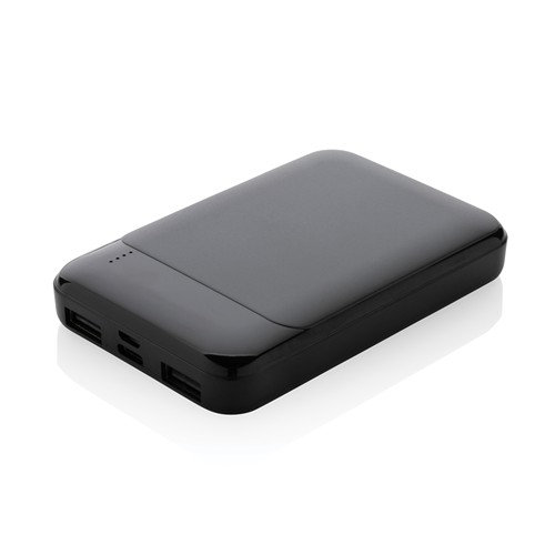 black Powerbank RCS 5.000 mAh de plástico reciclado