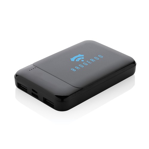 black Powerbank RCS 5.000 mAh de plástico reciclado