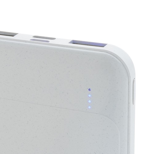 white Powerbank RCS 5.000 mAh de plástico reciclado
