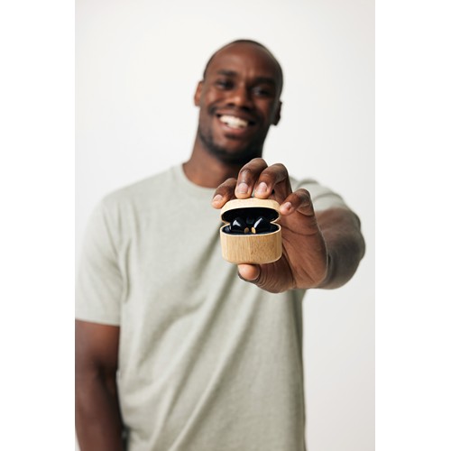 Écouteurs TWS en plastique recyclé RCS et bambou - 6