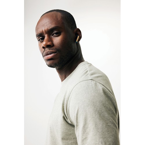 Écouteurs TWS en plastique recyclé RCS et bambou - 7