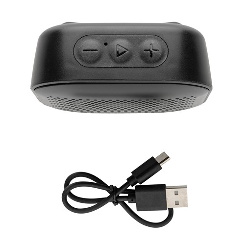 black Altavoz Soundbox 3W de plástico reciclado RCS