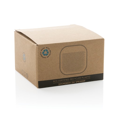 black Altavoz Soundbox 3W de plástico reciclado RCS