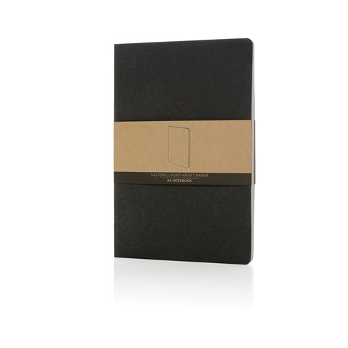 black Cuaderno de papel kraft de lujo Salton A5
