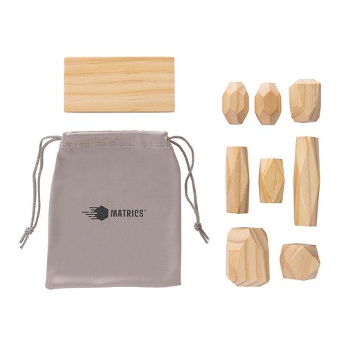 Pierres d'équilibre en bois dans une pochette Ukiyo Crios - 5