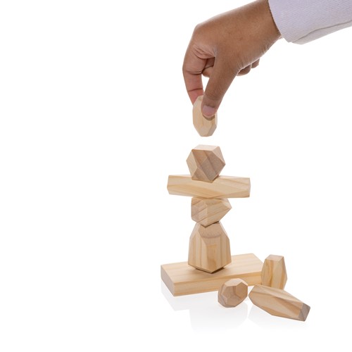 Pierres d'équilibre en bois dans une pochette Ukiyo Crios - 3