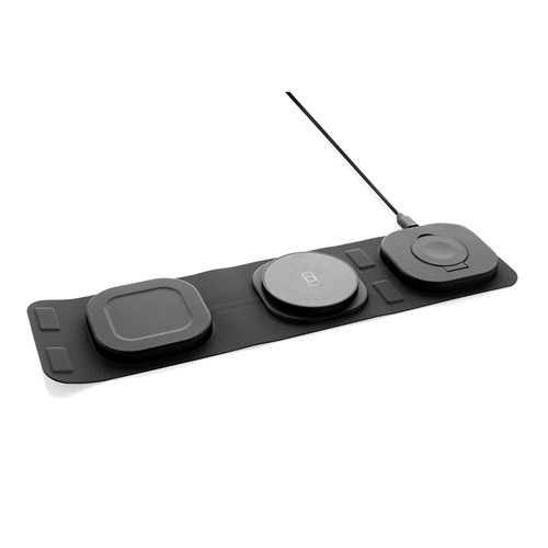 Cargador viaje inalámbrico Swiss Peak RCS rplastic 3 en 1