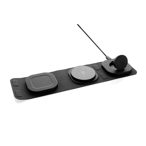 Cargador viaje inalámbrico Swiss Peak RCS rplastic 3 en 1