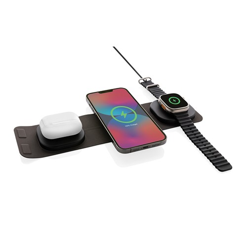 Cargador viaje inalámbrico Swiss Peak RCS rplastic 3 en 1