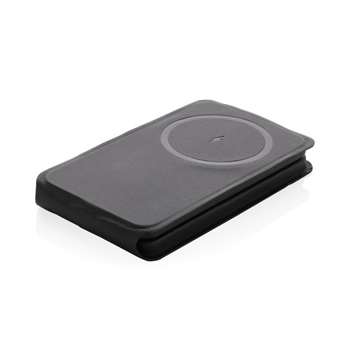 black Cargador inalámbrico magnético Swiss Peak RCS rPU 15W 3 en 1