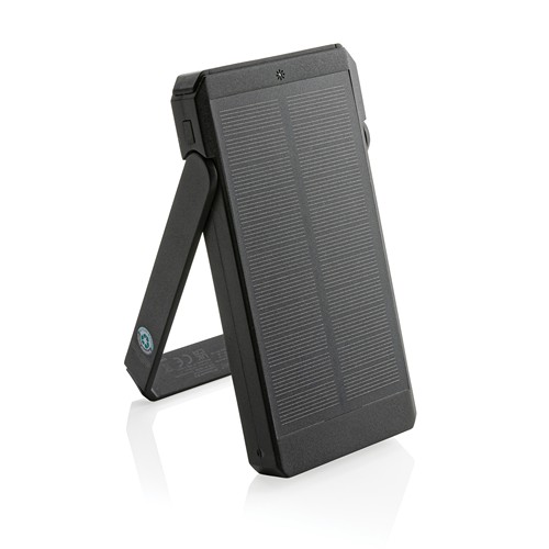 black Cargador solar plástico reciclado Skywave RCS 10.000 mah