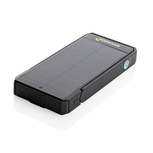 black Cargador solar plástico reciclado Skywave RCS 10.000 mah