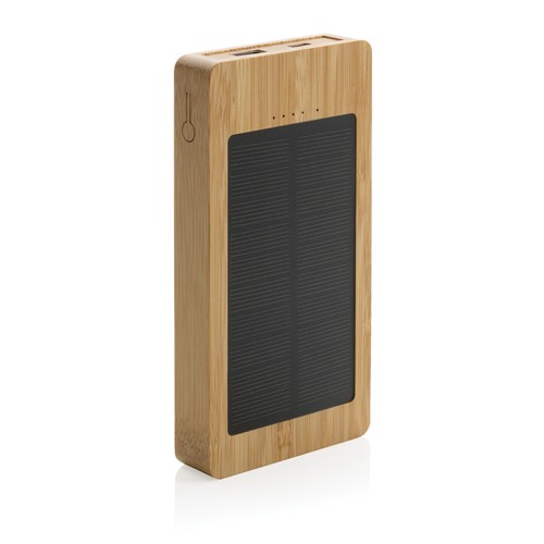 marrón Batería solar de bambú Sunwick 10.000 mah