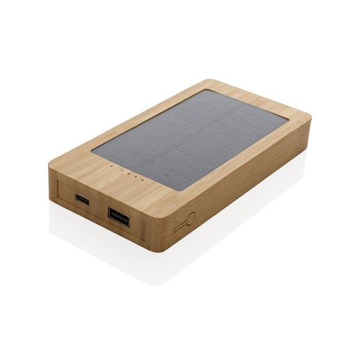 Batterie de secours solaire 10.000mAh en bambou Sunwick - 2