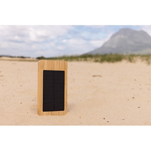 Batterie de secours solaire 10.000mAh en bambou Sunwick - 8