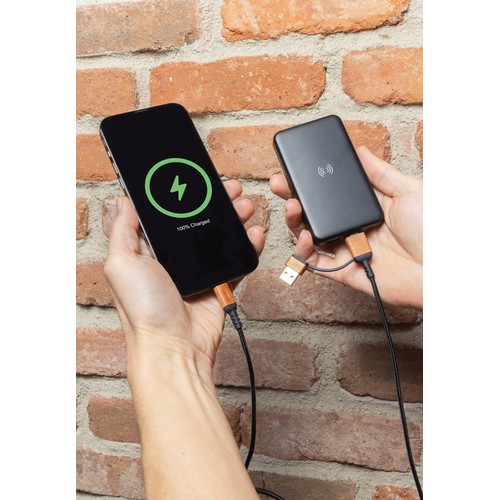 Batería inalámbrica 5W plástico RCS reciclado 5.000 mAh