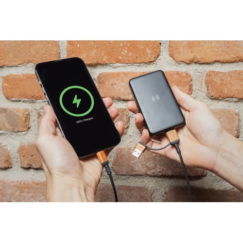 Batería inalámbrica 5W plástico RCS reciclado 5.000 mAh