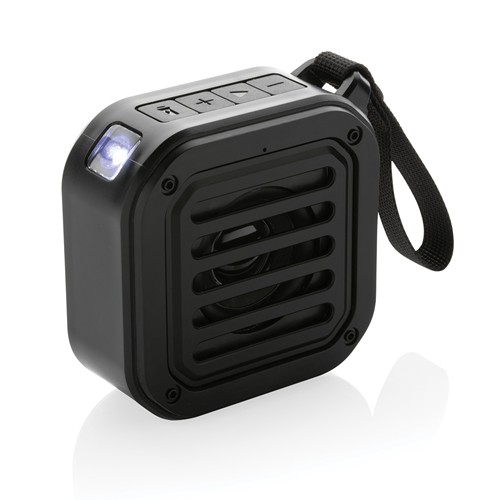 black Altavoz solar inalámbrico 3W sunwave plástico reciclado RCS
