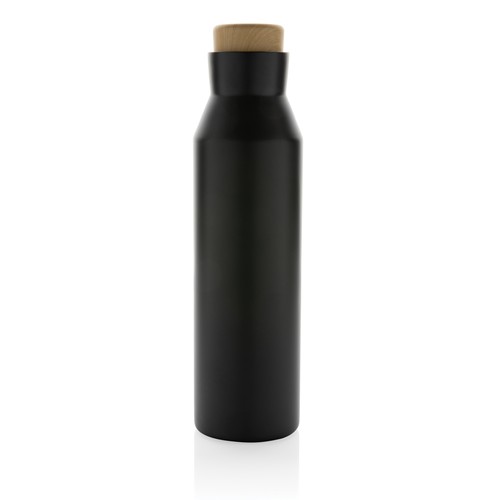 black Botella al vacío acero inoxidable reciclado certificado RCS