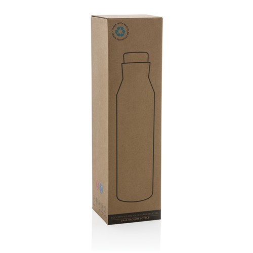 plateado Botella al vacío acero inoxidable reciclado certificado RCS