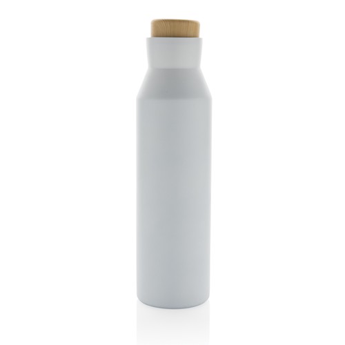 white Botella al vacío acero inoxidable reciclado certificado RCS