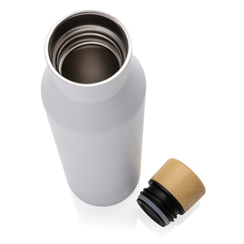 white Botella al vacío acero inoxidable reciclado certificado RCS