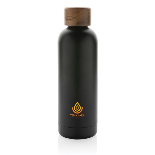 Botella Wood de acero inoxidable reciclado certificado RCS