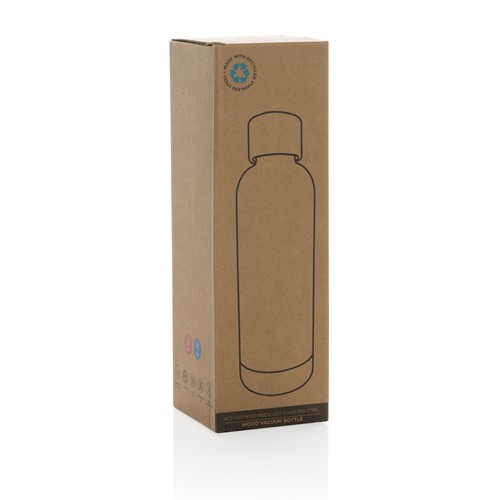 Bouteille iso en acier inoxydable recyclé certifiée RCS Wood - 7