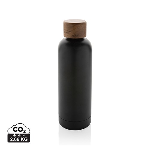 Bouteille iso en acier inoxydable recyclé certifiée RCS Wood - 1