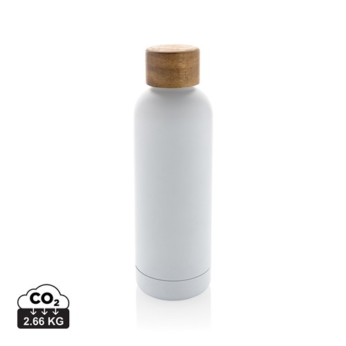 BOTELLA WOOD DE ACERO INOXIDABLE RECICLADO CERTIFICADO RCS