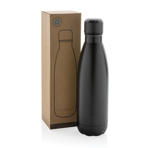 black Botella Eureka de pared simple de acero y certificación RCS