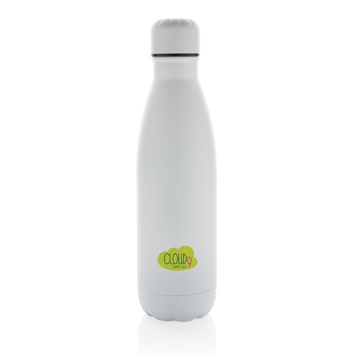 white Botella Eureka de pared simple de acero y certificación RCS