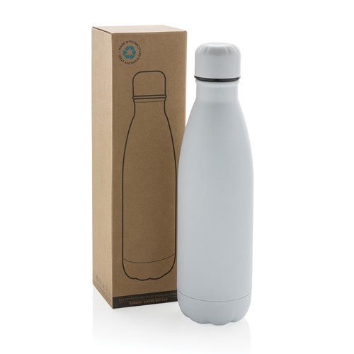 white Botella Eureka de pared simple de acero y certificación RCS