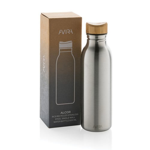 plateado Botella Avira Alcor RCS Re-steel 600 ml