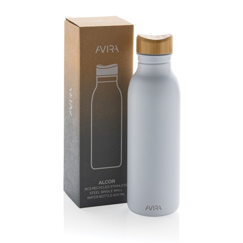 white Botella Avira Alcor RCS Re-steel 600 ml