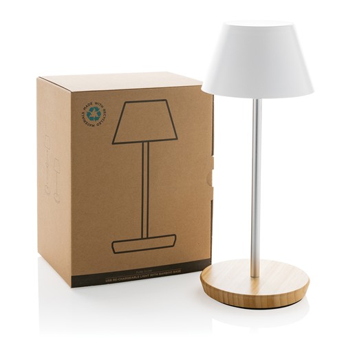 white Lámpara Pure Glow reciclado RCS certificado recargable USB