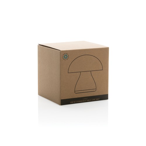 gray Lámpara mesa Luming recargable USB reciclado RCS