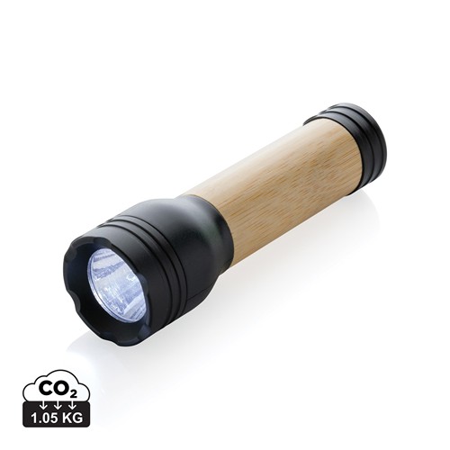 Lampe 1W en plastique recyclé RCS et bambou Lucid - 1