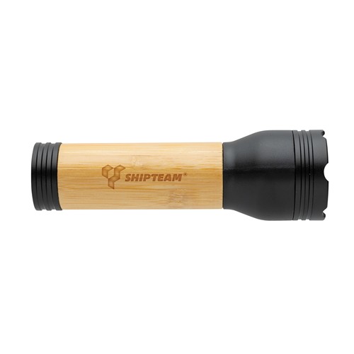 black Linterna Lucid 3W RCS reciclado y bambú certificado RCS