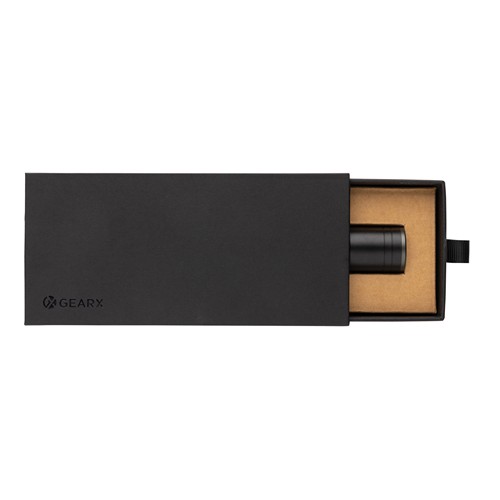 Linterna recargable USB Gear X aluminio reciclado RCS
