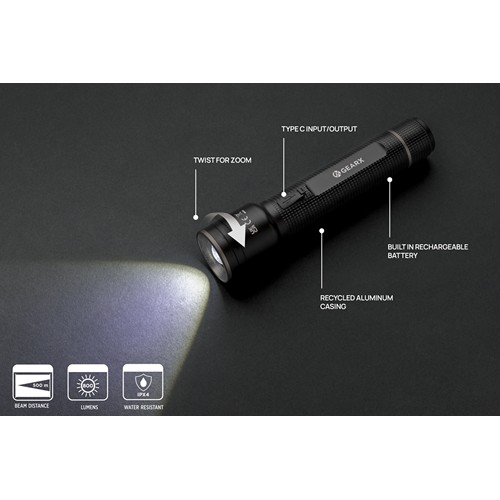Lampe torche 10W rechargeable par USB en alu RCS Gear X - 10