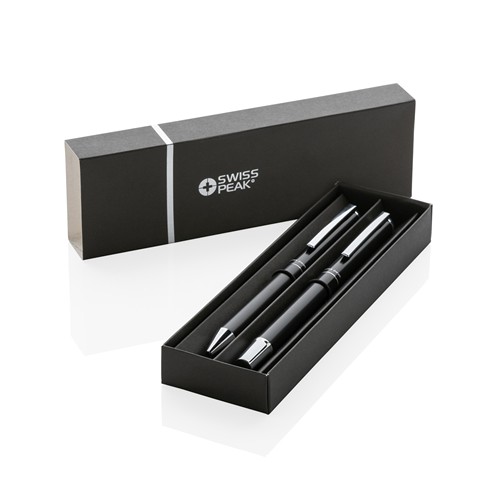 Set de stylos en aluminium recyclé RCS Swiss Peak Cedar - 7