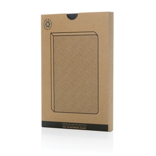 Cahier A5 en feutre recyclé certifié GRS Phrase - 10