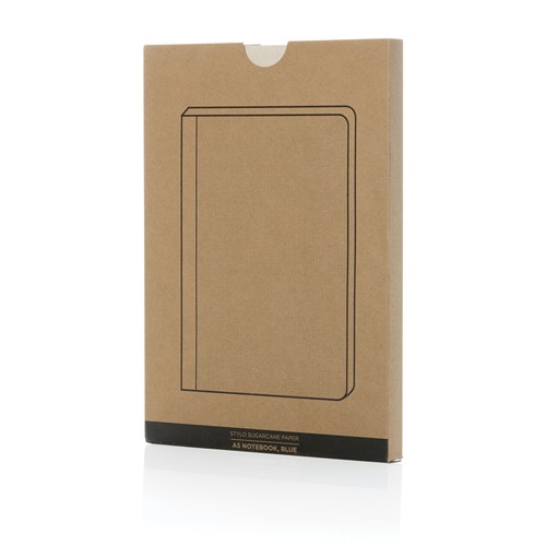 blue Libreta A5 Stylo de papel de caña de azúcar