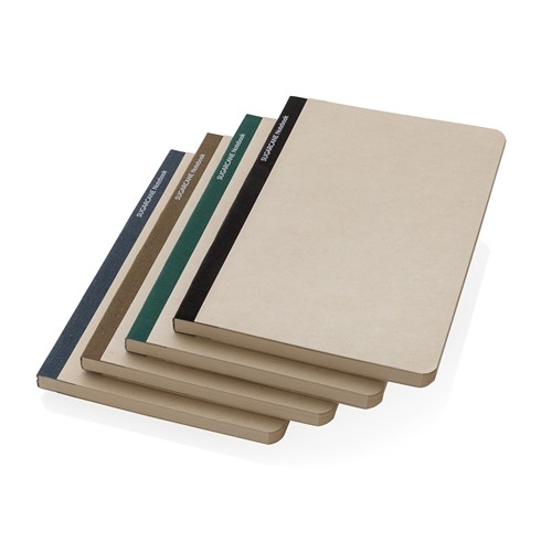 marrón Libreta A5 Stylo de papel de caña de azúcar