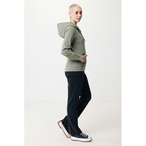 verde chiné IQONIQ Abisko Sudadera Cremallera/Capucha Algodón Reciclado