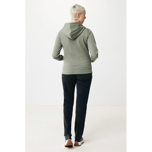 verde chiné IQONIQ Abisko Sudadera Cremallera/Capucha Algodón Reciclado