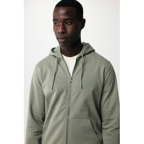 verde chiné IQONIQ Abisko Sudadera Cremallera/Capucha Algodón Reciclado